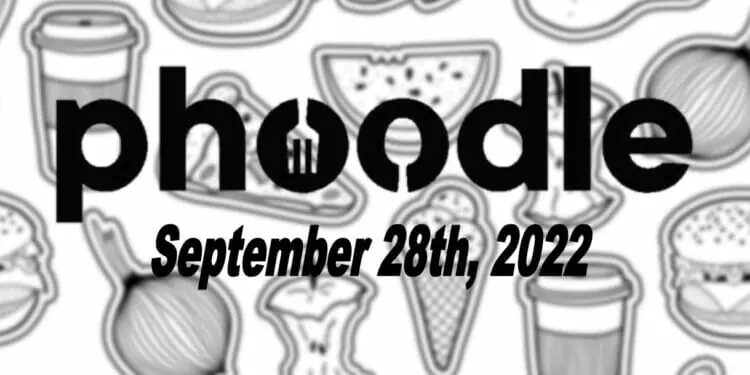 Daily Phoodle - 28th September 2022