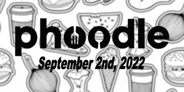 Daily Phoodle - 2nd September 2022