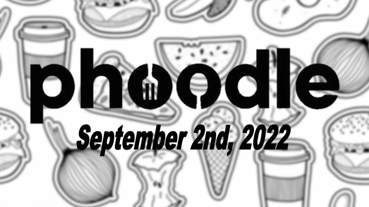 Daily Phoodle - 2nd September 2022