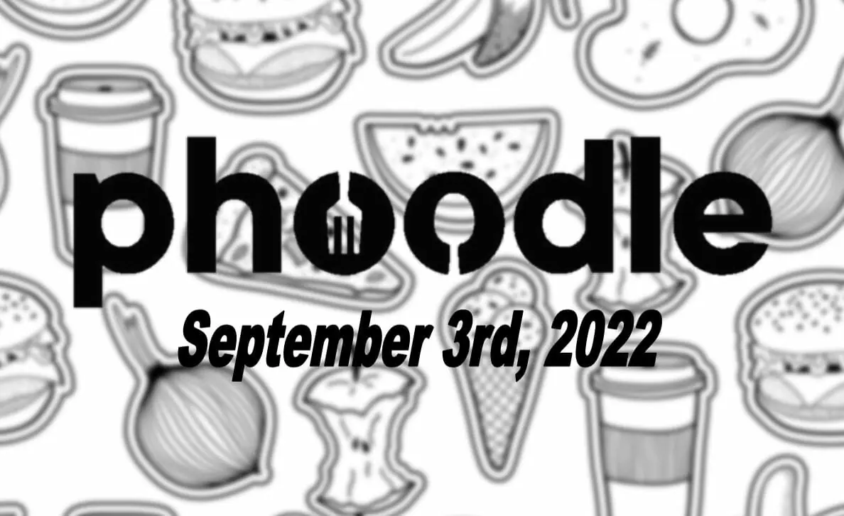 Daily Phoodle - 3rd September 2022