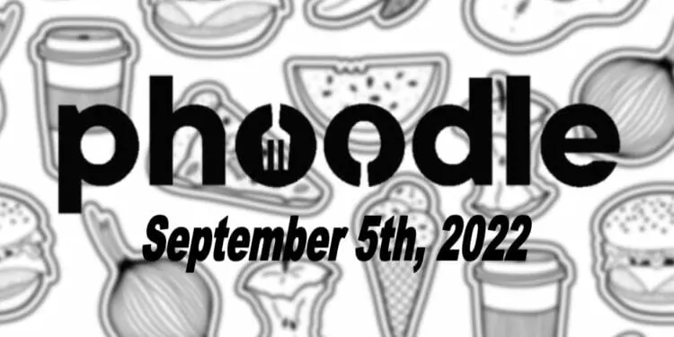 Daily Phoodle - 5th September 2022