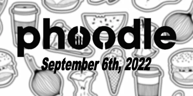 Daily Phoodle - 6th September 2022