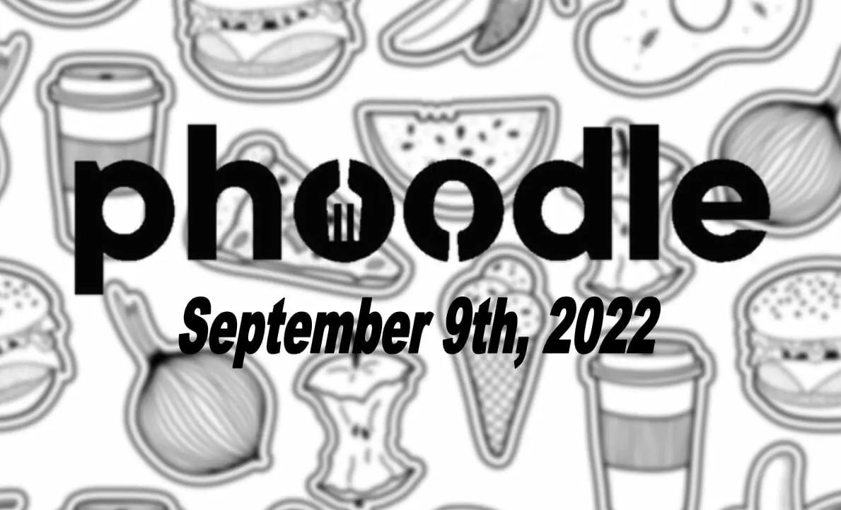 Daily Phoodle - 9th September 2022