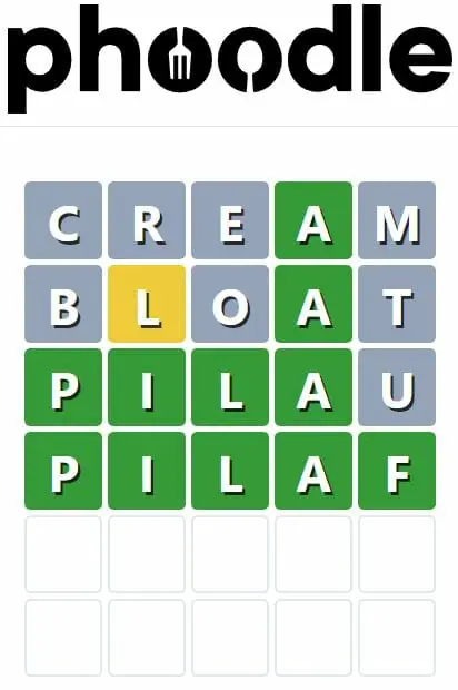 Daily Phoodle Answer 117 - 2nd September 2022