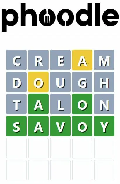 Daily Phoodle Answer 121 - 6th September 2022