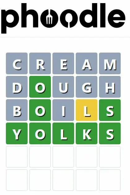 Daily Phoodle Answer 128 - 13th September 2022