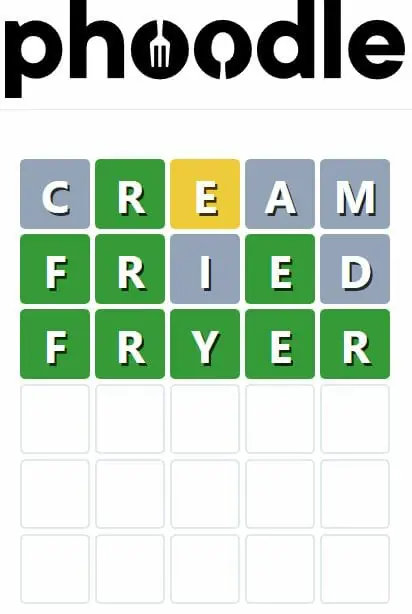 Daily Phoodle Answer 129 - 14th September 2022