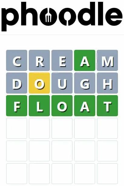 Daily Phoodle Answer 134 - 19th September 2022