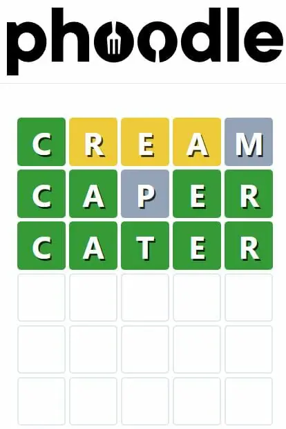 Daily Phoodle Answer 136 - 21st September 2022