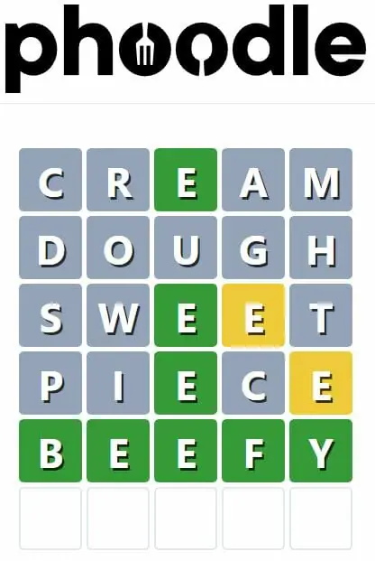 Daily Phoodle Answer 141 - 26th September 2022