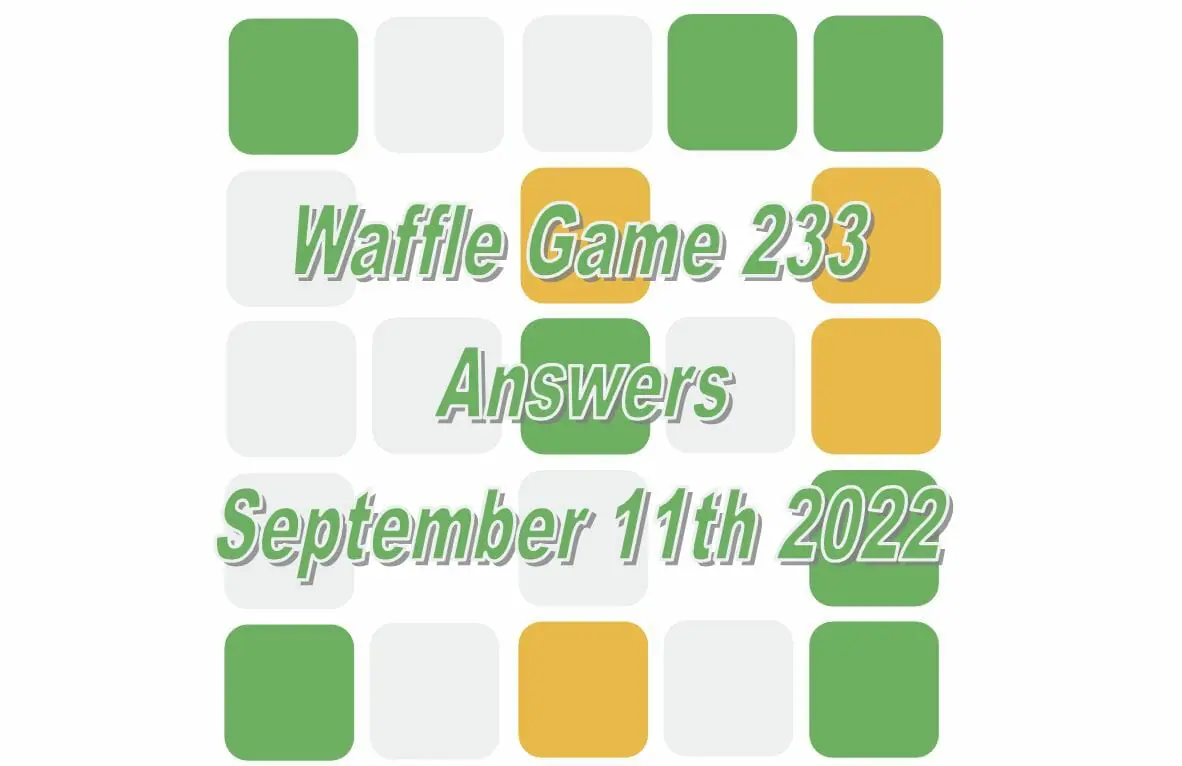Daily Waffle - September 11th 2022