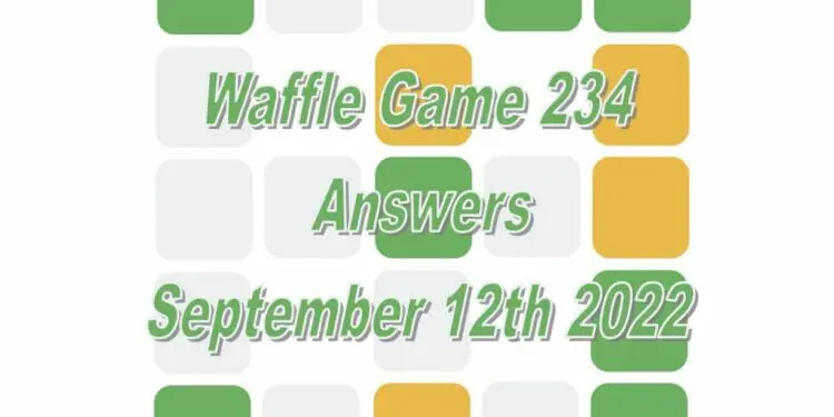 Daily Waffle - September 12th 2022