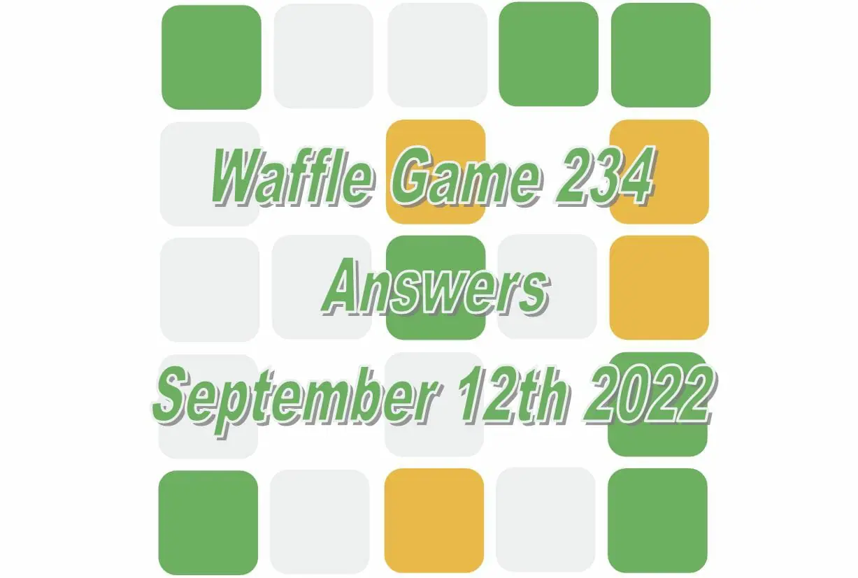 Daily Waffle - September 12th 2022