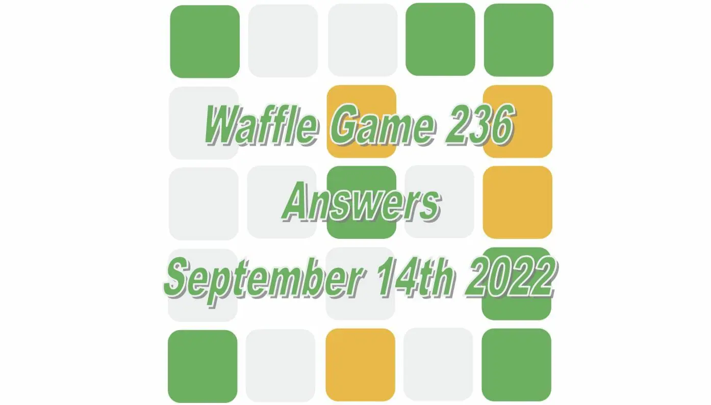 Daily Waffle - September 14th 2022