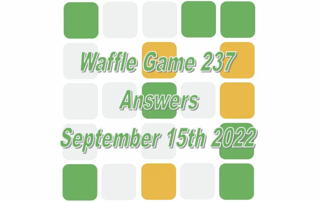 Daily Waffle - September 15th 2022