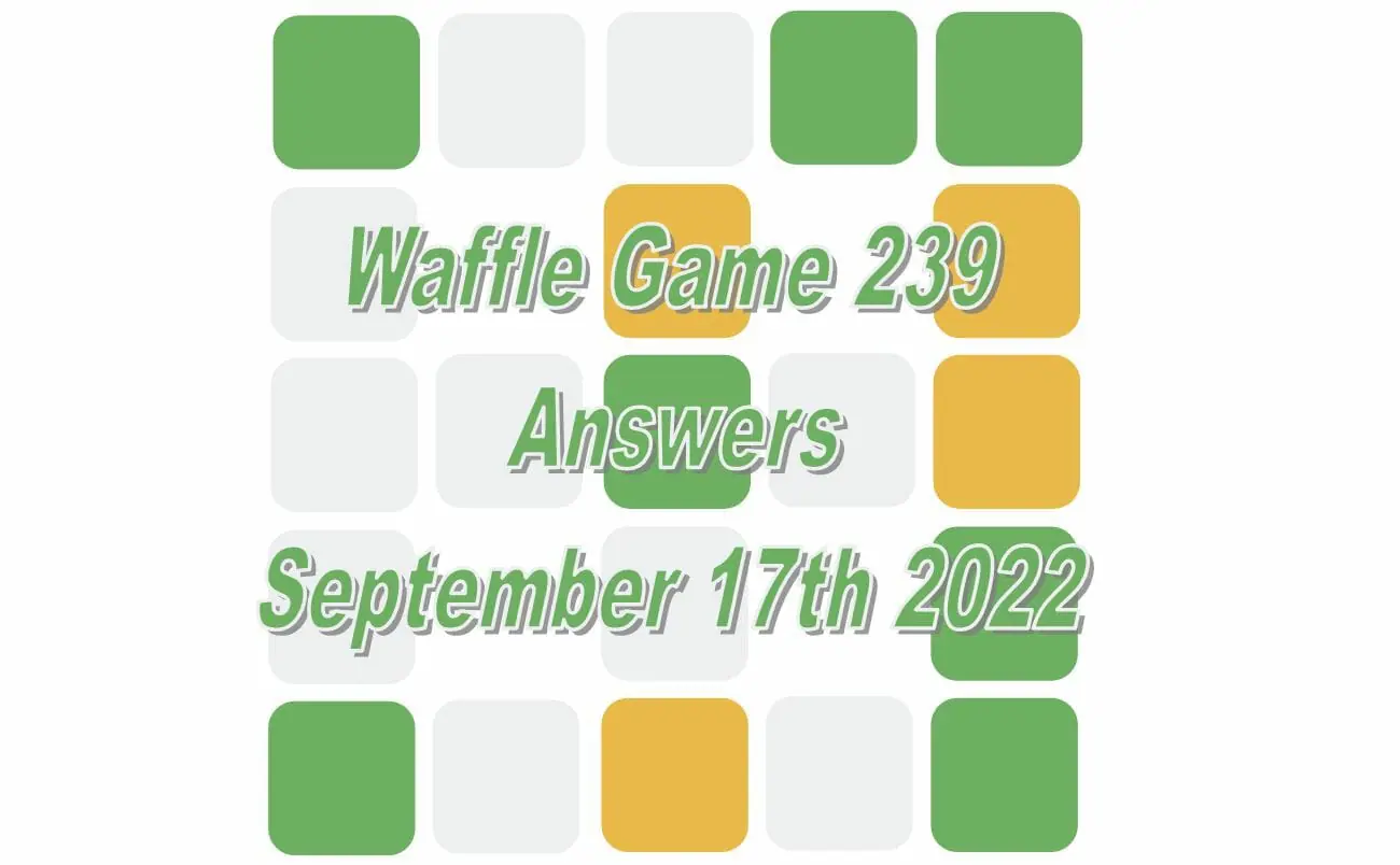 Daily Waffle - September 17th 2022
