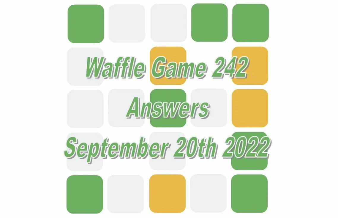 Daily Waffle - September 20th 2022