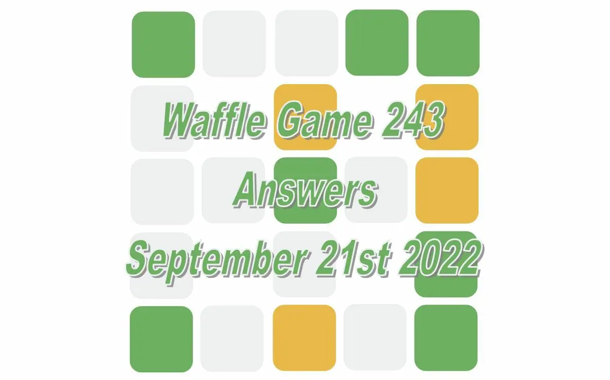Daily Waffle - September 21st 2022