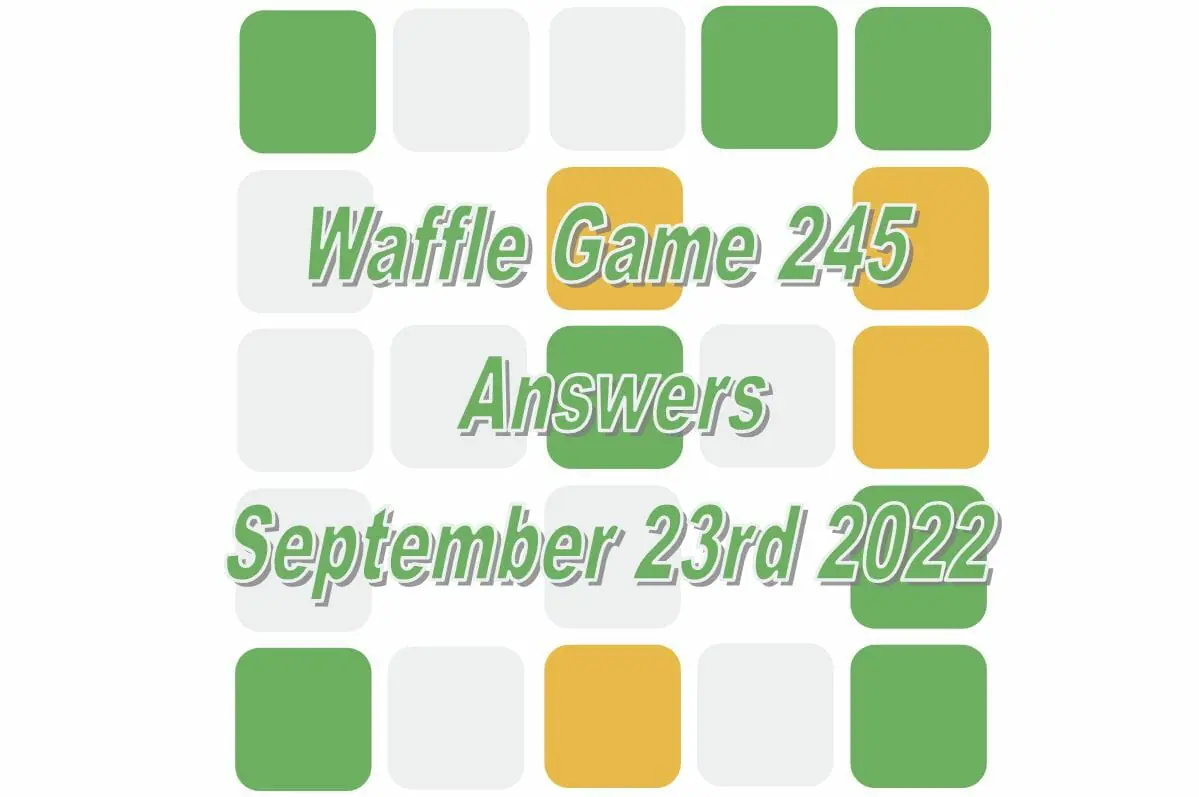 Daily Waffle - September 23rd 2022