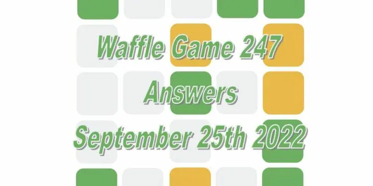 Daily Waffle - September 25th 2022
