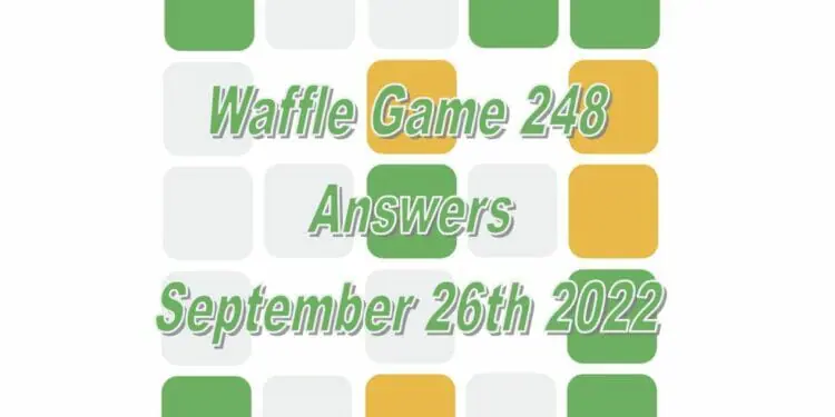 Daily Waffle - September 26th 2022