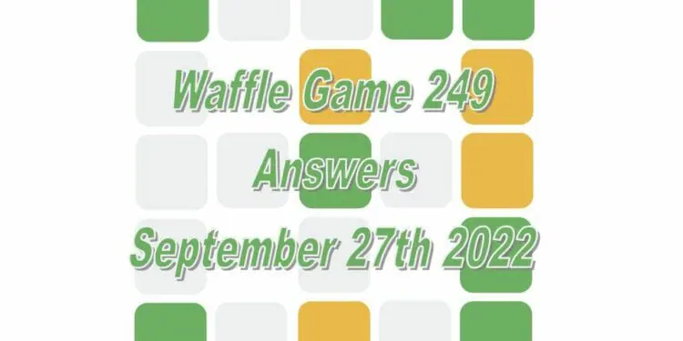 Daily Waffle - September 27th 2022