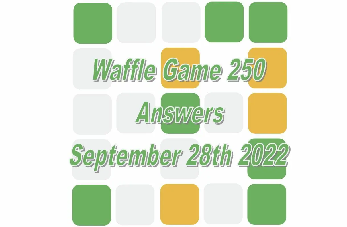 Daily Waffle - September 28th 2022