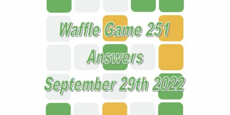 Daily Waffle - September 29th 2022