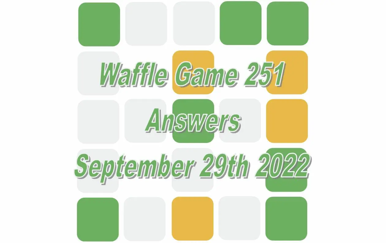 Daily Waffle - September 29th 2022
