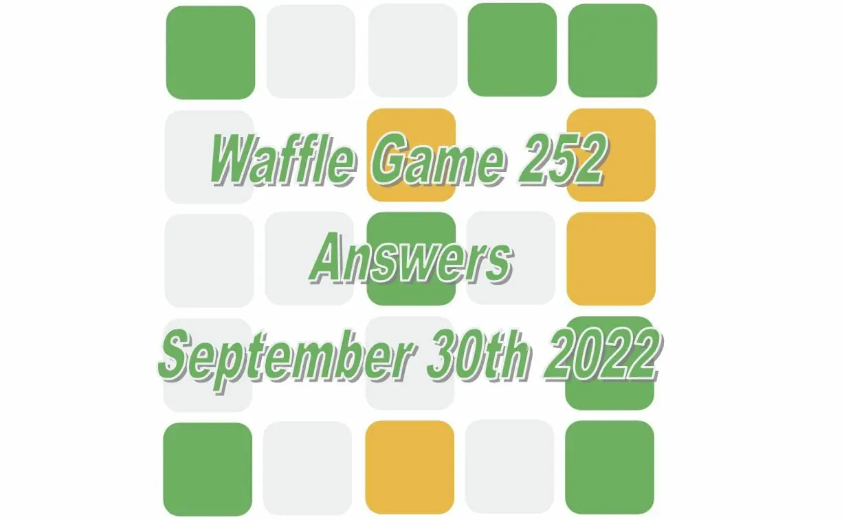 Daily Waffle - September 30th 2022