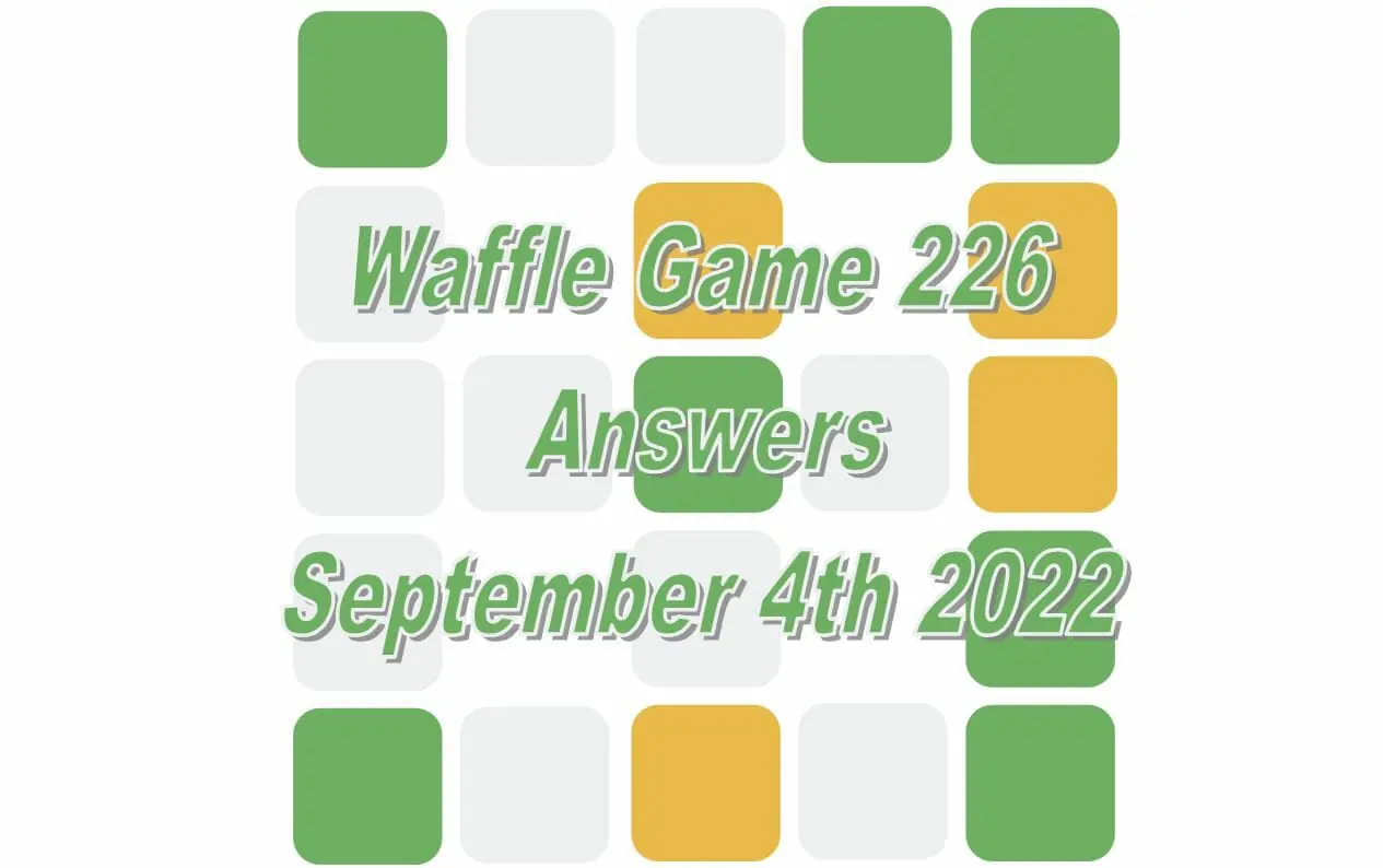 Daily Waffle - September 4th 2022