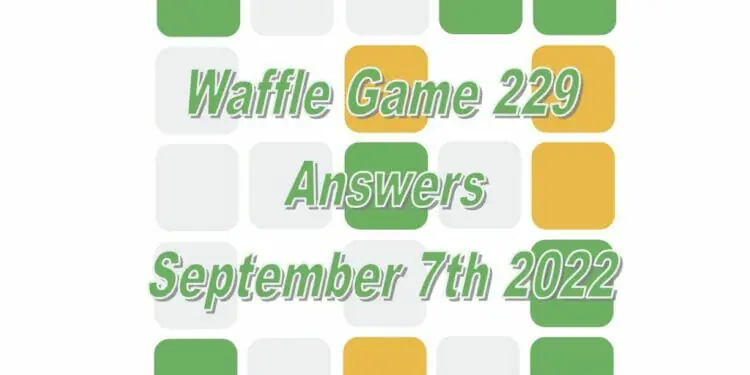 Daily Waffle - September 7th 2022