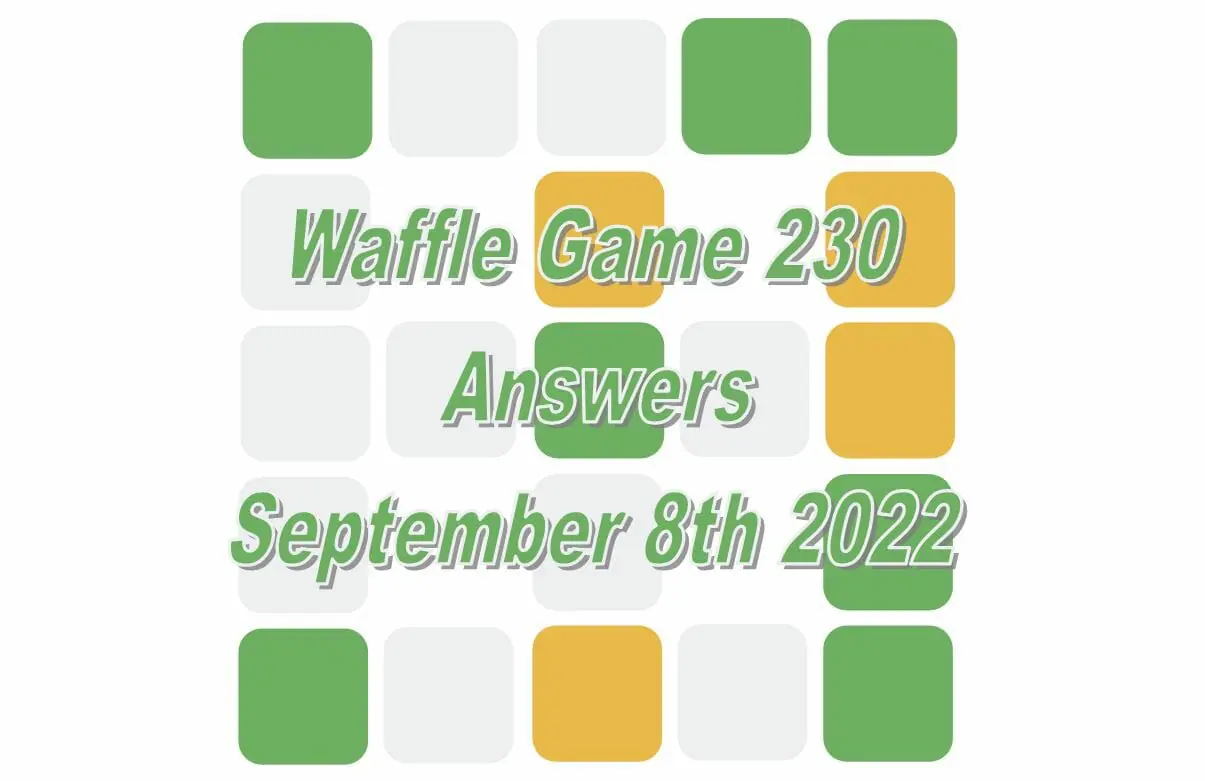 Daily Waffle - September 8th 2022