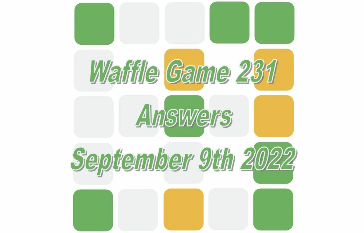 Daily Waffle - September 9th 2022