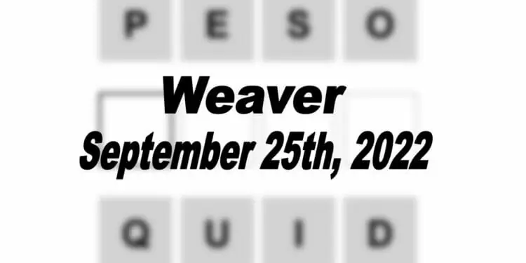 Daily Weaver - 25th September 2022