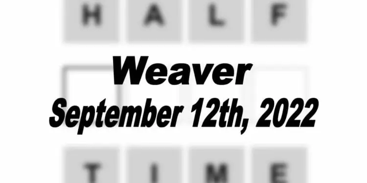 Daily Weaver Puzzle - 12th September 2022 1