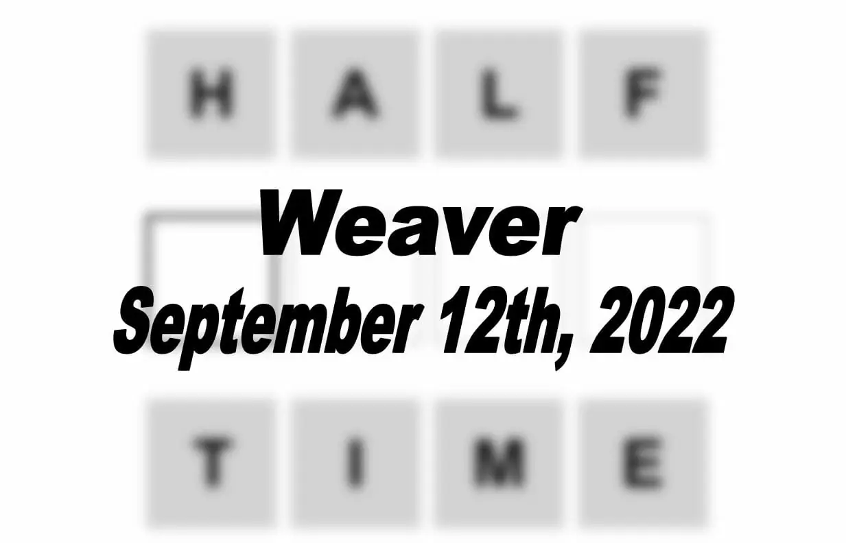 Daily Weaver Puzzle - 12th September 2022 1