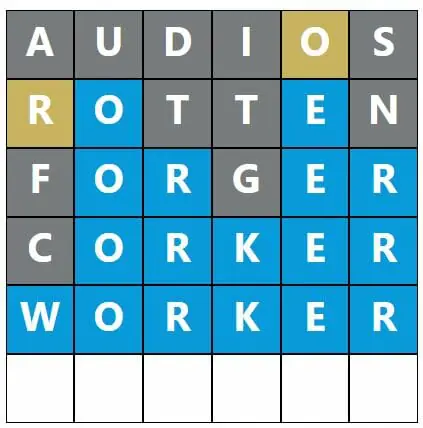 Daily Word Hurdle #462 Afternoon Answer - 6th September 2022