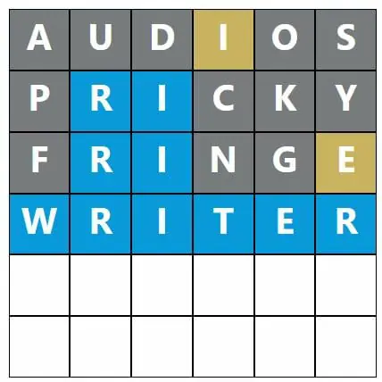 Daily Word Hurdle #489 Morning Answer - 20th September 2022