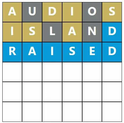 Daily Word Hurdle #494 Afternoon Answer - 22nd September 2022