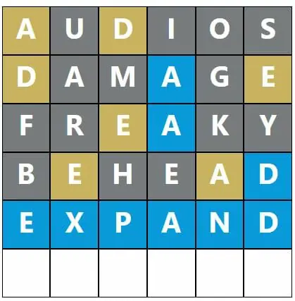 Daily Word Hurdle #505 Morning Answer - 28th September 2022