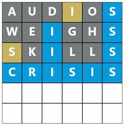 Daily Word Hurdle #506 Afternoon Answer - 28th September 2022