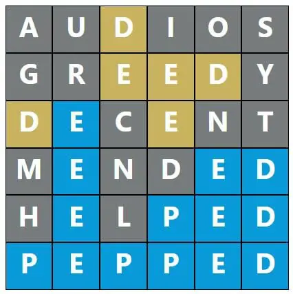 Daily Word Hurdle #508 Afternoon Answer - 29th September 2022