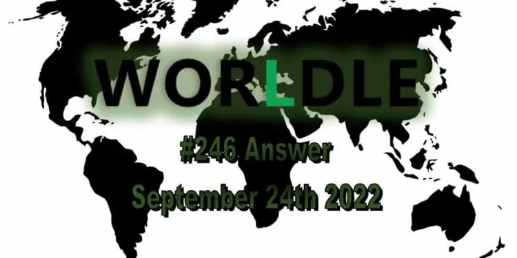 Daily Worldle 246 - September 24th 2022