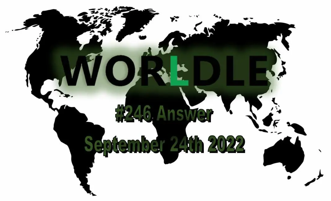 Daily Worldle 246 - September 24th 2022