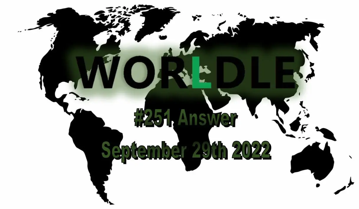 Daily Worldle - September 29th 2022