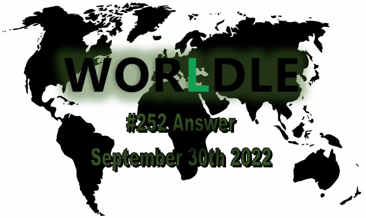 Daily Worldle - September 30th 2022