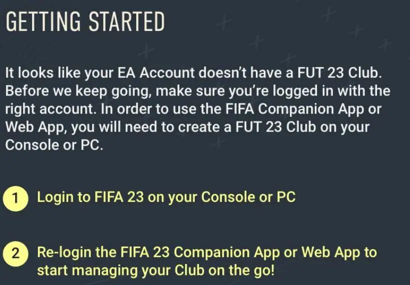 FUT 23 FIFA 23 EA Companion App Down