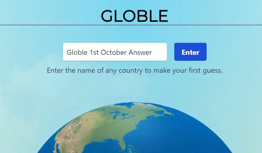 Globle 1 October Answer and Hints Today