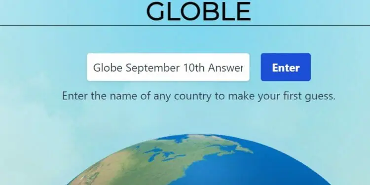 Globle 10 September Answer Today Hints